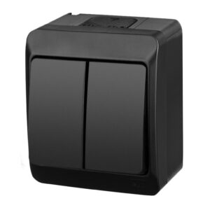 HERMES Łącznik świecznikowy hermetyczny IP44 czarny 0332-09