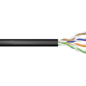 Kabel U/UTP kat. 5e 305m (szpula) PE drut czarny, zewnętrzny żelowany DK-TP512 /305m/
