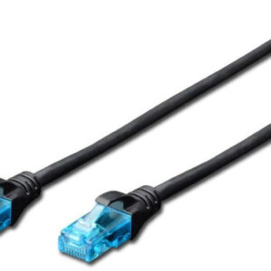 Kabel krosowy (Patch Cord) U/UTP kat. 5e czarny 3m DK-1512-030/BL