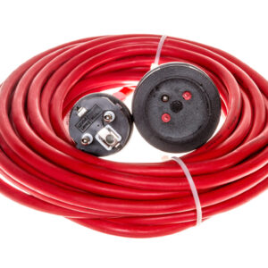 Kabel przedłużajacy (przedłużacz) 10m czerwony 1x230V H05VV-F 3G1,5 1167464
