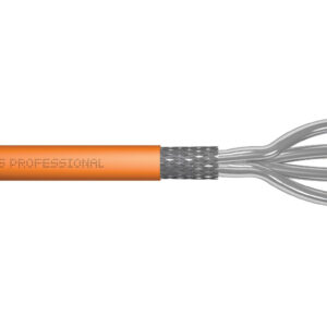 Kabel teleinformatyczny S/FTP kat.7 4x2xAWG23 LSOH drut pomarańczowy Dca DK-1743-VH-1 /100m/