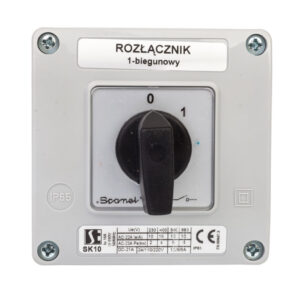 Łącznik krzywkowy 0-1 1P 10A w obudowie SK10-1.825OB11