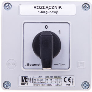 Łącznik krzywkowy 0-1 1P 16A w obudowie SK16-1.825OB11