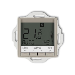 MINI Mechanizm uniwersalnego elektronicznego tygodniowego regulatora temperatury (podświetlenie białe) taupe 60MRT-3.1