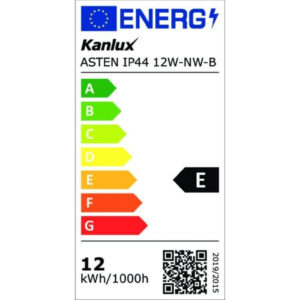 Oprawa ścienna LED 12W ASTEN IP44 12W-NW-B czarna 850lm 4000K kinkiet 26684