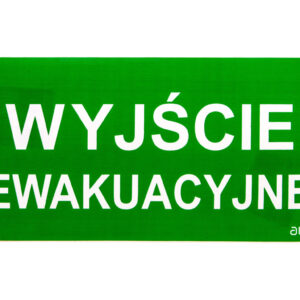 Piktogram PS21 125x250 Wyjście Ewakuacyjne logo awex (ISO7010)