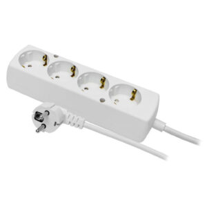 Przedłużacz 4-gniazda z/u Schuko 16A 5m /H05VV-F 3x1,5/ biały PS-470S T-973230