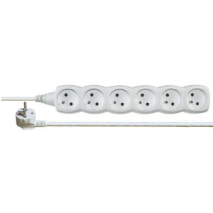 Przedłużacz 6-gniazd z/u 3m /H05VV-F 3G1/ biały P0613