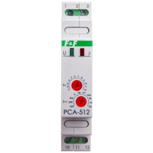Przekaźnik czasowy 1P 10A 0,1sek-576h 24V AC/DC opóźnione wyłączenie PCA-512-24V