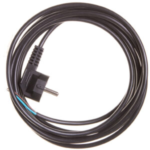 Przewód przyłączeniowy W-3 3x1,0 mm2 czarny z wtyczką kątową 5m 51.930