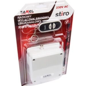 Radiowy wyłącznik sieciowy dwukanałowy z pilotem RWS-211D/N STI10000018