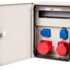 Rozdzielnica budowlana 11 modułów 16A/5P + 32A/5P + 2 X 2P+Z 230V IP54 RB-3