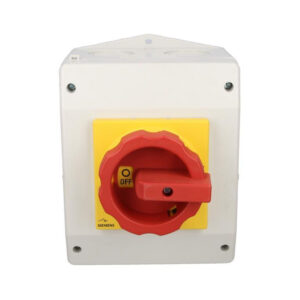 Rozłącznik główny/awaryjny w obudowie 3P 63A 22kW AC23A 400V pokrętło żółto-czerwone 3LD2565-0TB53