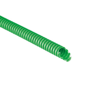 Rura karbowana 750N zielona samogasnąca PV UV fi 20/15 ECTC1520VE /100m/