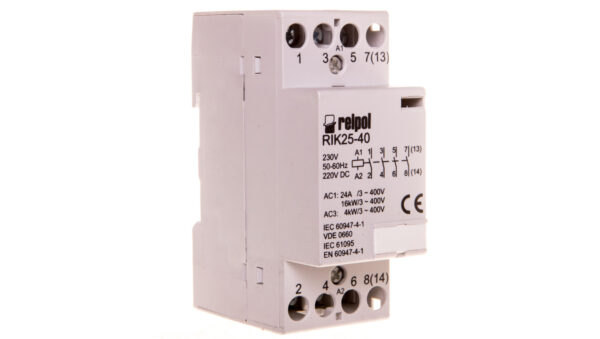 Stycznik modułowy 25A 4Z 0R 230V AC/DC RIK25-40-230 2608213