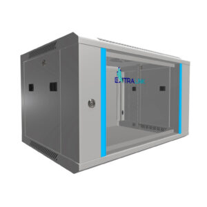 Szafa rack montowana na ścianie Extralink 6U 600x450 Szara