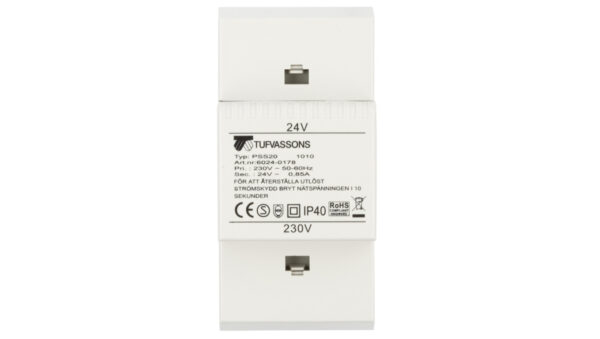 Transformator 1-fazowy modułowy bezpieczeństwa PSS 20 230/ 24V 0,85A, na szynę DIN, IP40, Ta 40, 16024-0178