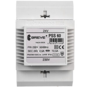 Transformator 1-fazowy modułowy bezpieczeństwa PSS 60 230/ 24V 2,5A, na szynę DIN, IP30, Ta 40, 16024-9938