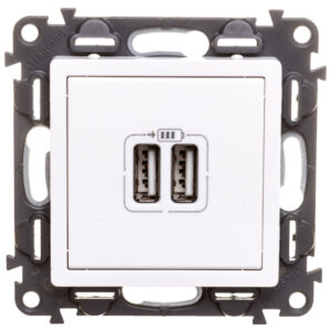 VALENA LIFE Ładowarka z gniazdem 2xUSB biały 753112