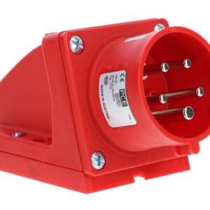 Wtyczka odbiornikowa (zwrotnica faz) 16A 5P 400V czerwona IP44 7715-6
