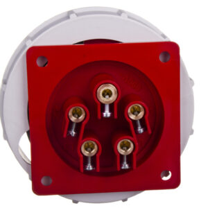 Wtyczka tablicowa 32A 5P 400V czerwona IP67 6252-6