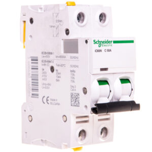 Wyłącznik nadprądowy 2P C 50A 6kA AC iC60N-C50-2 A9F04250