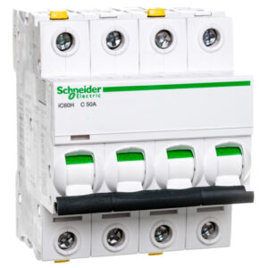Wyłącznik nadprądowy 4P C 50A 10kA AC iC60H-C50-4 A9F07450
