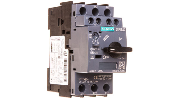 Wyłącznik silnikowy 3P 2,2kW 4-6,3A 1Z 1R S00 3RV2011-1GA15