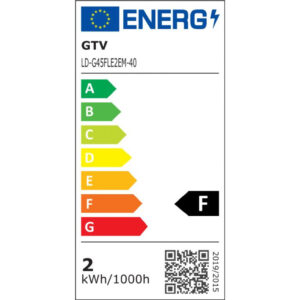 Żarówka LED E27 G45 Filament Mleczny 2W 220lm 4000K AC220-240V 360st. do girland LD-G45FLE2EM-40
