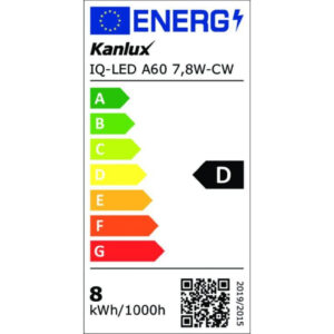 Żarówka LED E27 IQ-LED A60 7,8W-CW 1055lm 6500K barwa zimna 3 lata Gwarancji 36678