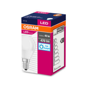 Żarówka LED VALUE CLASSIC P 40 E14 4,9W 470lm 6500K 865 FR non-dim 4058075127630