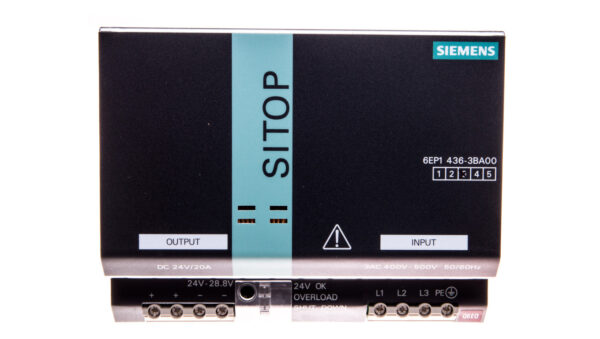 Zasilacz impulsowy SITOP Modular wej.320-550V AC wyj. 24VDC 20A ATEX EX II 6EP1436-3BA00
