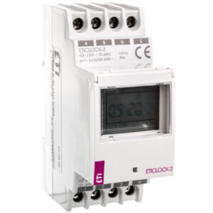 Zegar sterujący cyfrowy 2-kanałowy 16A 230V AC dobowy/tygodniowy ETICLOCK-2 002472012