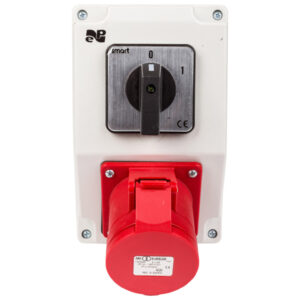 Zestaw instalacyjny z gniazdem 16A 5P RS-Z (0-1) czerwony 6271-00
