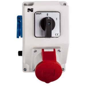 Zestaw instalacyjny z gniazdem 16A 5P+2P+Z RS-Z (0-1) czerwony 6272-00
