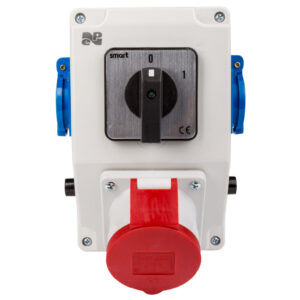 Zestaw instalacyjny z gniazdem 16A 5P+2x2P+Z RS-Z (0-1) czerwony 6273-00