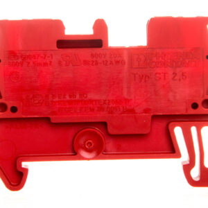 Złączka szynowa 2-przewodowa 0,08-4mm2 czerwona ST 2,5 RD 3037096