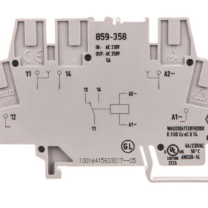 Złączka z przekaźnikiem minaturowym 230V AC 1p 859-358 /10szt./