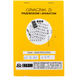 Znaki samoprzylepne ZS D20/UZK E04ZP-0203040420